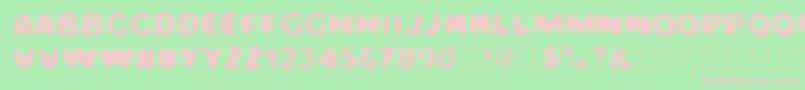 Kalamazoo Font – Pink Fonts on Green Background