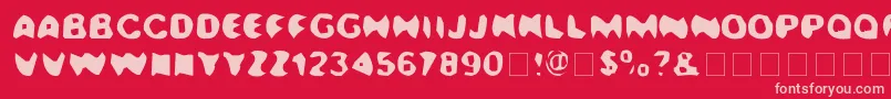 Kalamazoo Font – Pink Fonts on Red Background