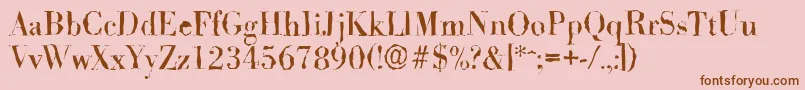 BodonirandomRegular Font – Brown Fonts on Pink Background