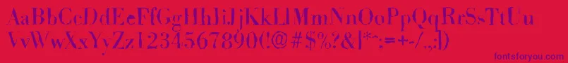 BodonirandomRegular Font – Purple Fonts on Red Background