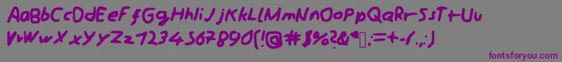 Шрифт Schreibii – фиолетовые шрифты на сером фоне