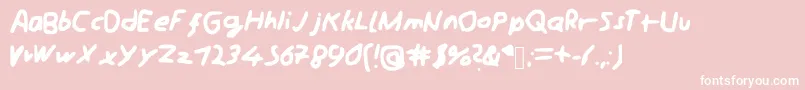 fuente Schreibii – Fuentes Blancas Sobre Fondo Rosa