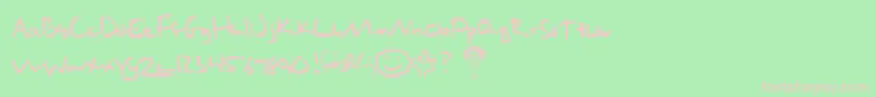 Hallisey Font – Pink Fonts on Green Background