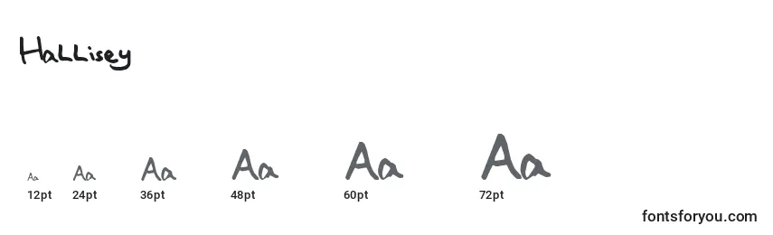 Hallisey Font Sizes