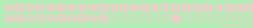 RodgauerthreeroundedMedium Font – Pink Fonts on Green Background