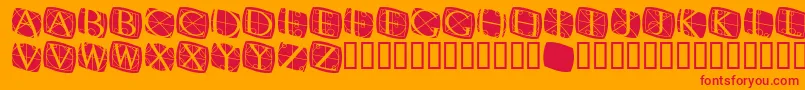 RodgauerthreeroundedMedium Font – Red Fonts on Orange Background