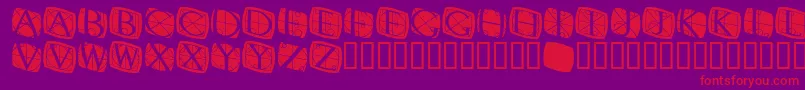 RodgauerthreeroundedMedium Font – Red Fonts on Purple Background