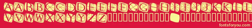 RodgauerthreeroundedMedium Font – Yellow Fonts on Red Background