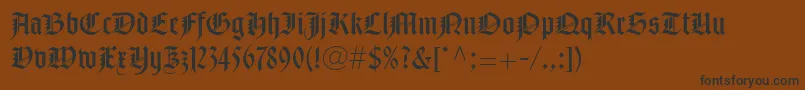 NotreDameLtRoman Font – Black Fonts on Brown Background