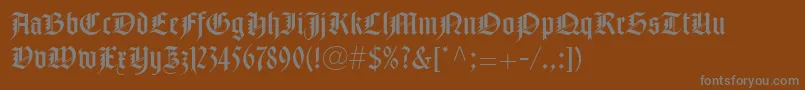 NotreDameLtRoman Font – Gray Fonts on Brown Background