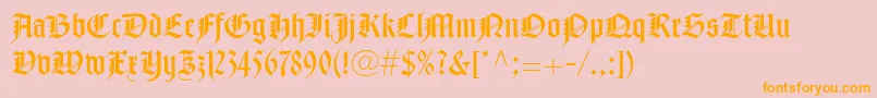 NotreDameLtRoman Font – Orange Fonts on Pink Background