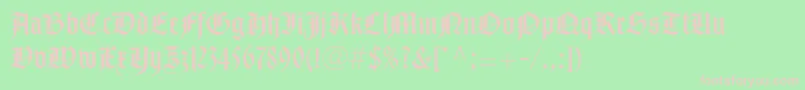 NotreDameLtRoman Font – Pink Fonts on Green Background