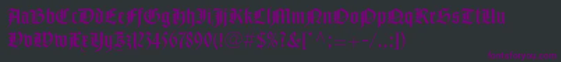 Шрифт NotreDameLtRoman – фиолетовые шрифты на чёрном фоне