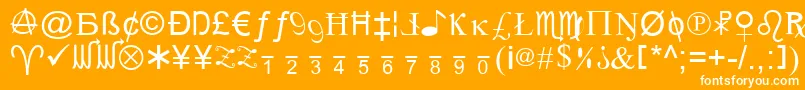 フォントXCryption – オレンジの背景に白い文字