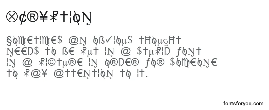 XCryption Font
