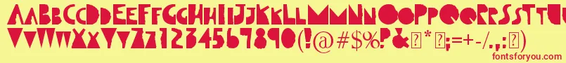 Qutntorn0 Font – Red Fonts on Yellow Background