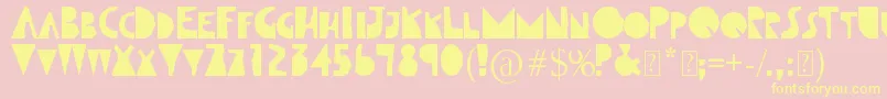 Qutntorn0 Font – Yellow Fonts on Pink Background