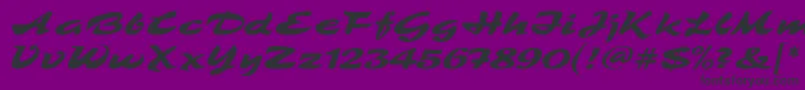 TamboScriptMf Font – Black Fonts on Purple Background