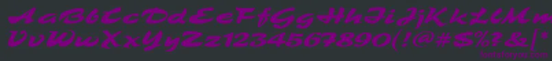Шрифт TamboScriptMf – фиолетовые шрифты на чёрном фоне