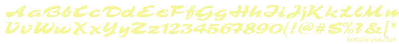 フォントTamboScriptMf – 黄色のフォント
