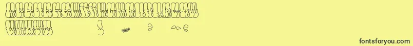 ThrowUpFont Font – Black Fonts on Yellow Background