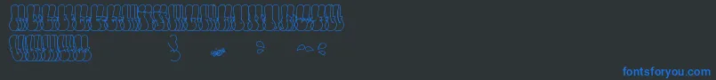Police ThrowUpFont – polices bleues sur fond noir