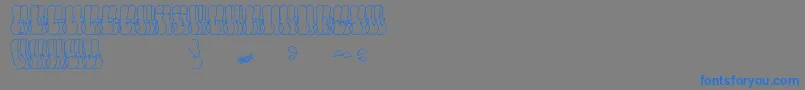 Police ThrowUpFont – polices bleues sur fond gris