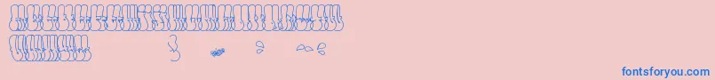 ThrowUpFont Font – Blue Fonts on Pink Background