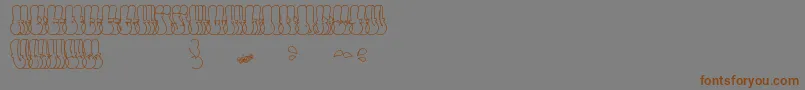 ThrowUpFont Font – Brown Fonts on Gray Background