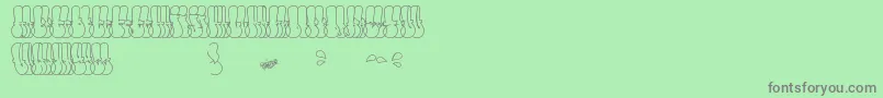 ThrowUpFont Font – Gray Fonts on Green Background