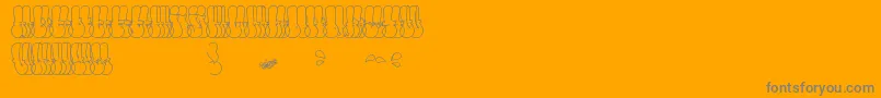 Fonte ThrowUpFont – fontes cinzas em um fundo laranja