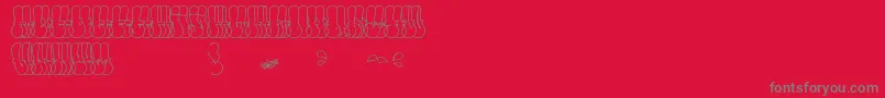 ThrowUpFont Font – Gray Fonts on Red Background