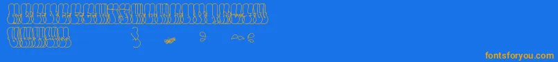 Fonte ThrowUpFont – fontes laranjas em um fundo azul
