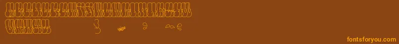 Шрифт ThrowUpFont – оранжевые шрифты на коричневом фоне