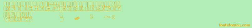ThrowUpFont Font – Orange Fonts on Green Background