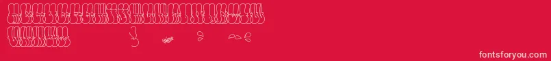 ThrowUpFont Font – Pink Fonts on Red Background
