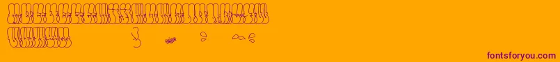ThrowUpFont Font – Purple Fonts on Orange Background