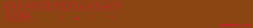ThrowUpFont Font – Red Fonts on Brown Background