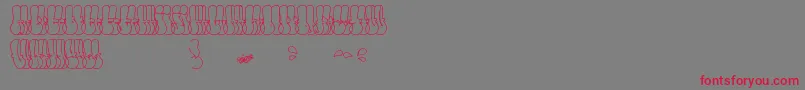 ThrowUpFont Font – Red Fonts on Gray Background