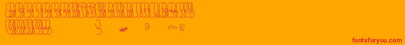 ThrowUpFont Font – Red Fonts on Orange Background