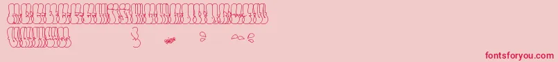 ThrowUpFont Font – Red Fonts on Pink Background