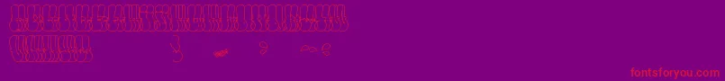 ThrowUpFont Font – Red Fonts on Purple Background