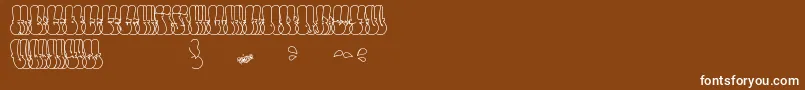 ThrowUpFont Font – White Fonts on Brown Background