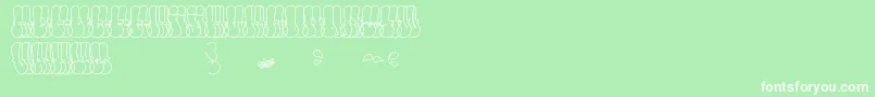 ThrowUpFont Font – White Fonts on Green Background