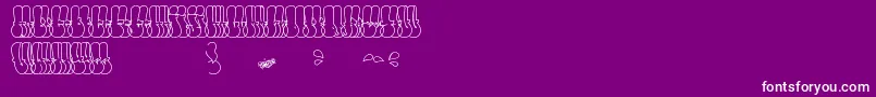 ThrowUpFont Font – White Fonts on Purple Background