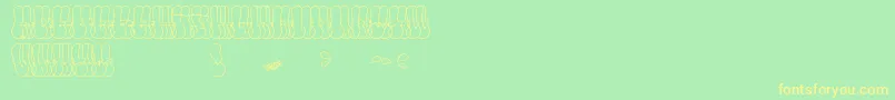 ThrowUpFont Font – Yellow Fonts on Green Background