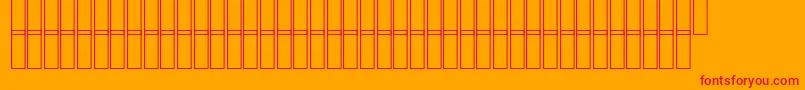 AcsZomorrodBold-Schriftart – Rote Schriften auf orangefarbenem Hintergrund