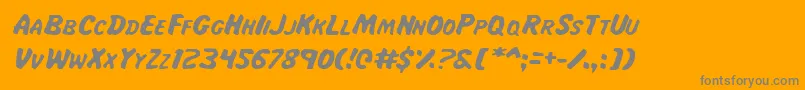 Maji-Schriftart – Graue Schriften auf orangefarbenem Hintergrund