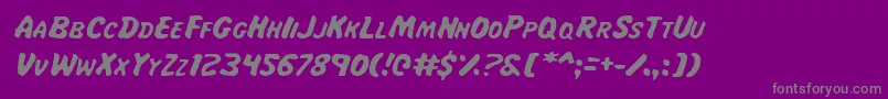 Maji Font – Gray Fonts on Purple Background