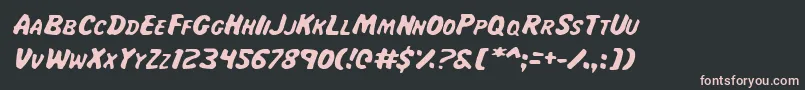 Maji Font – Pink Fonts on Black Background